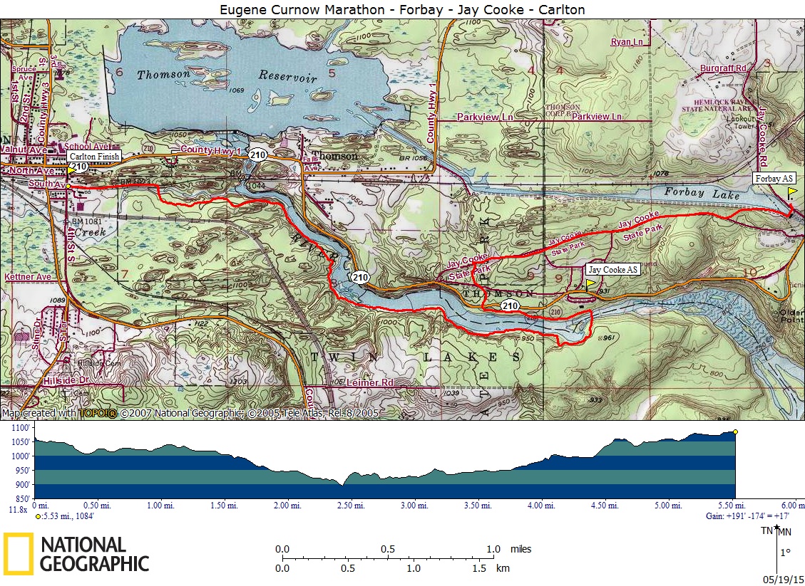 Course Maps Eugene Curnow Trail Marathon